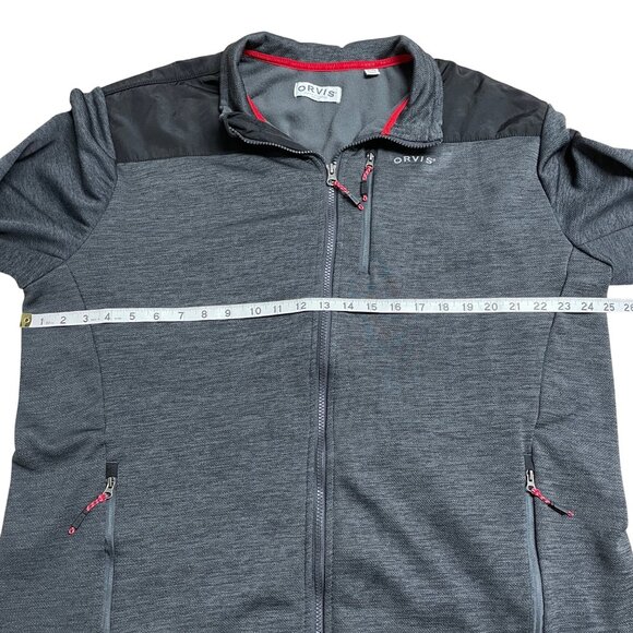ORVIS ZIP UP SWEATER FLEECE LINED MENS XL HEATHER GRAY CASUAL COMFORT OUTDOORS - Picture 7 of 8